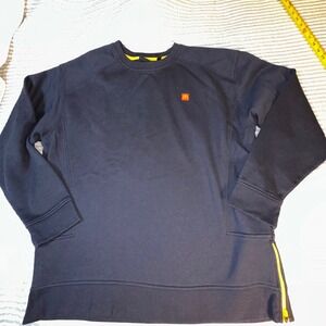 McDonalds Apparel Collection Mens XL Navy Blue Crewneck Sweatshirt Side Zips